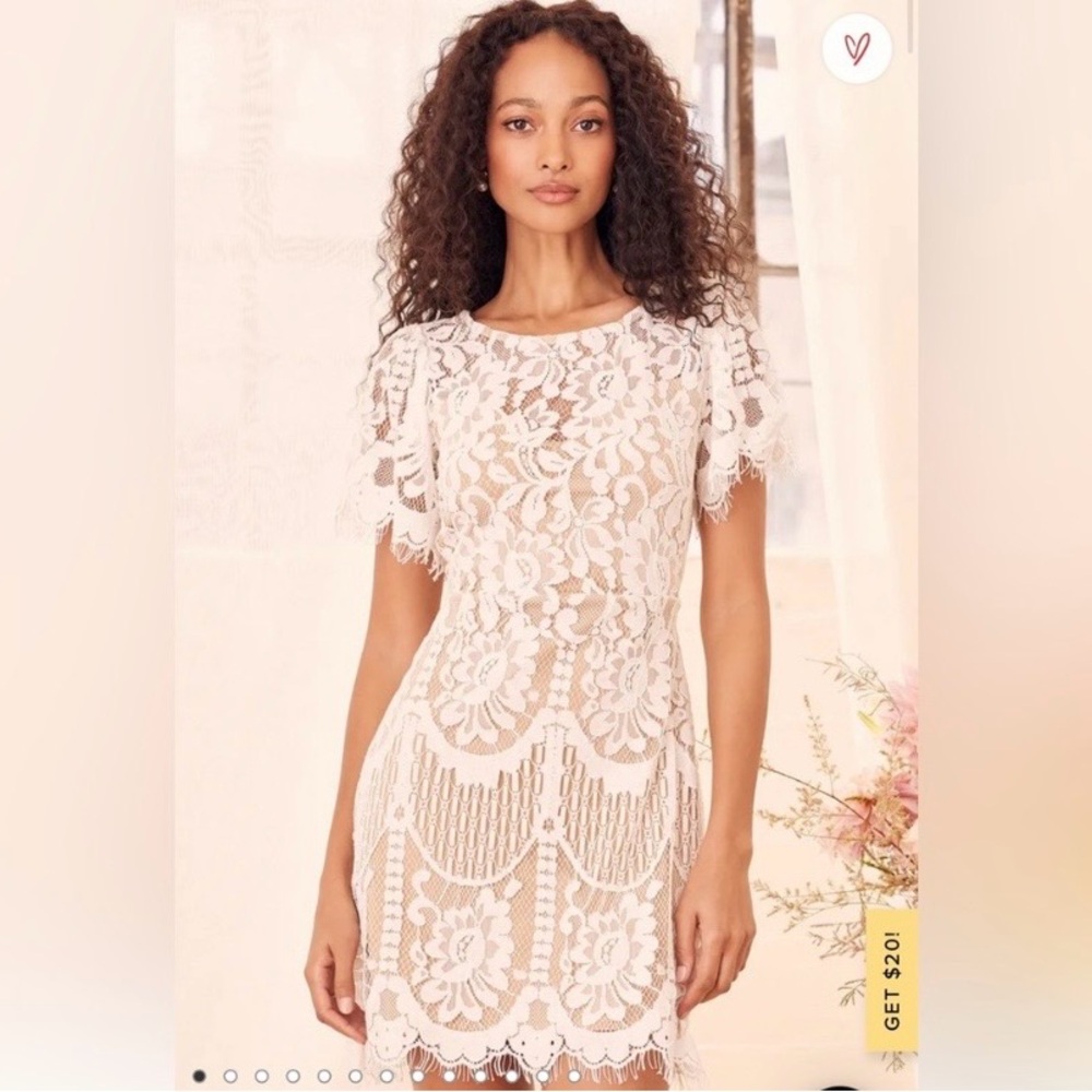 entro Blush Lace Mini Dress